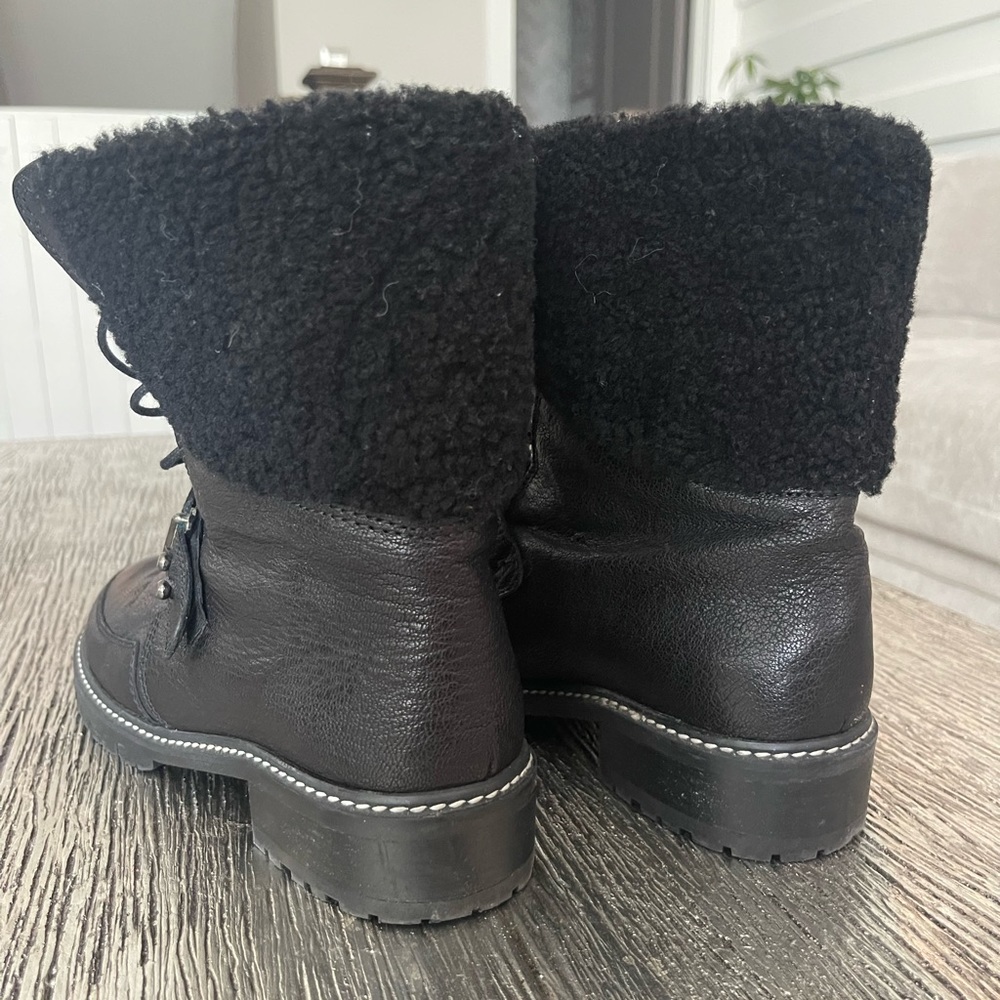 Stuart Weitzman Leather Combat Boots - Picture 9 of 9